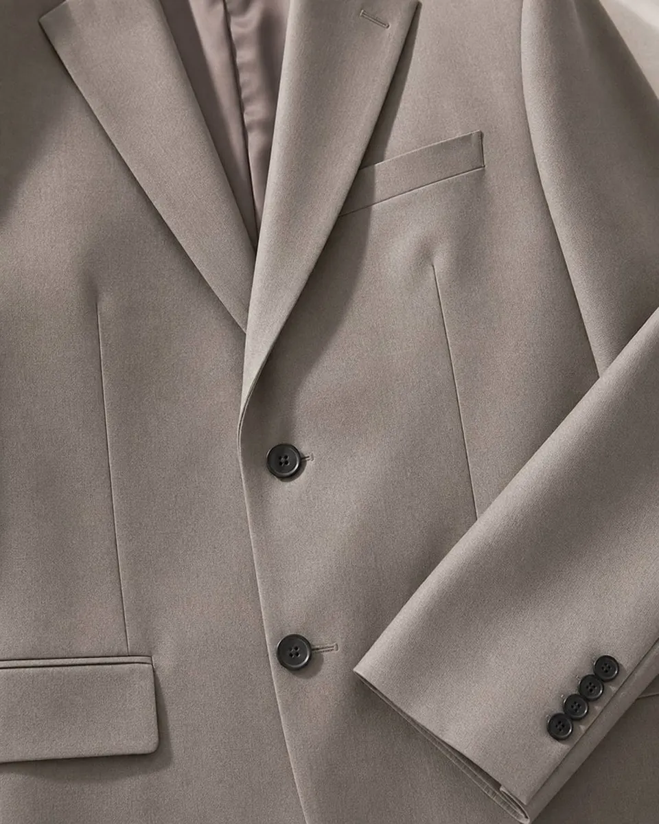 Close-up of jacket construction details
